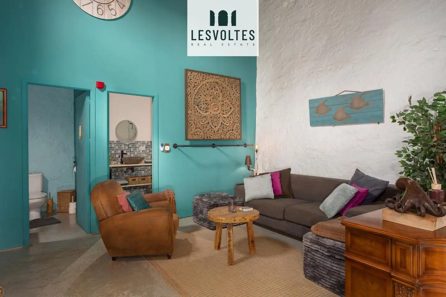 Sala de estar de Casa o chalet en venta en Bellcaire d'Empordà con Calefacción, Jardín privado y Parquet