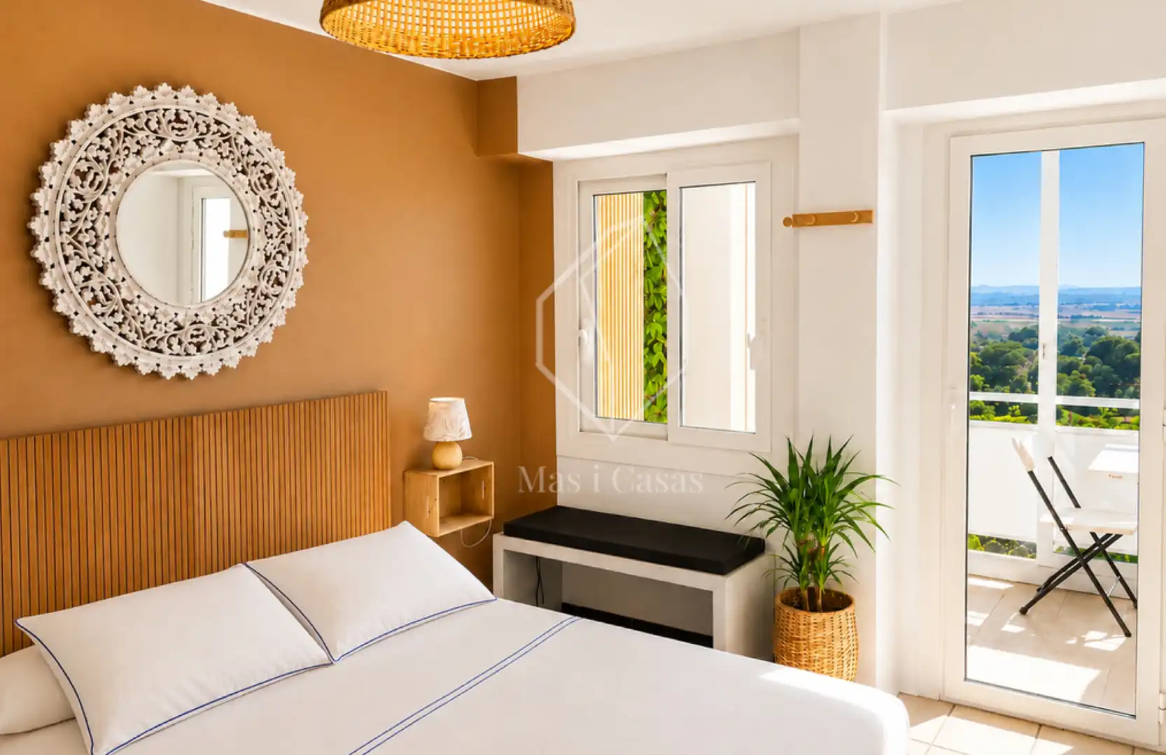 Schlafzimmer von Wohnungen zum Verkauf in Empuriabrava mit Klimaanlage, Terrasse und Möbliert