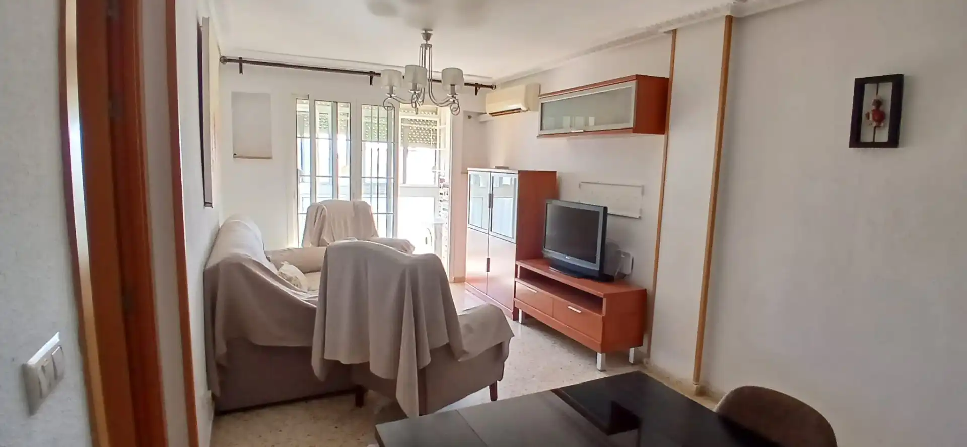 Sala de estar de Piso de alquiler en Sevilla con Aire acondicionado, Amueblado y Lavadora