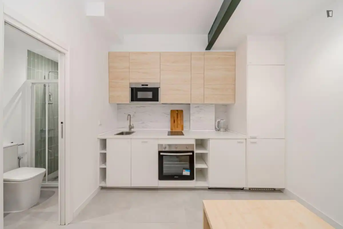Küche von Wohnung zur Miete in Madrid mit Klimaanlage, Heizung und Möbliert