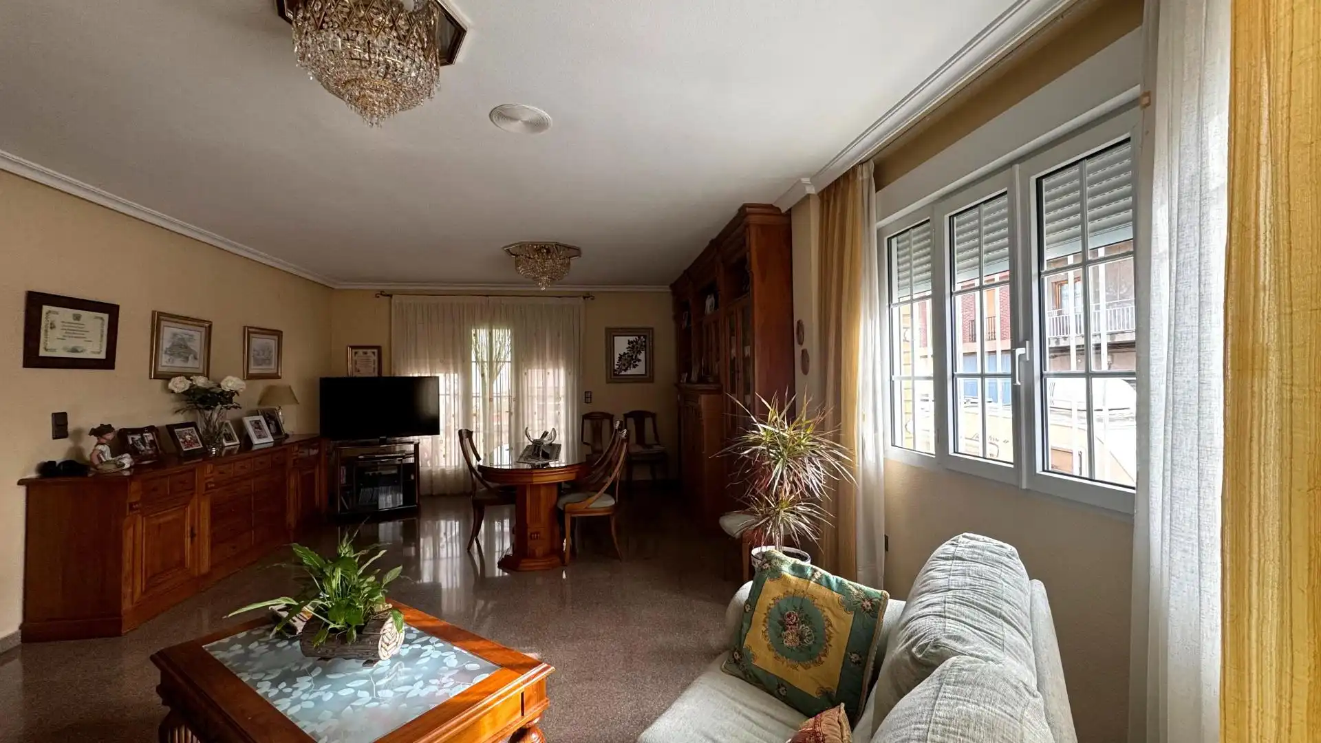 Sala de estar de Casa adosada en venta en Sax con Aire acondicionado, Calefacción y Terraza