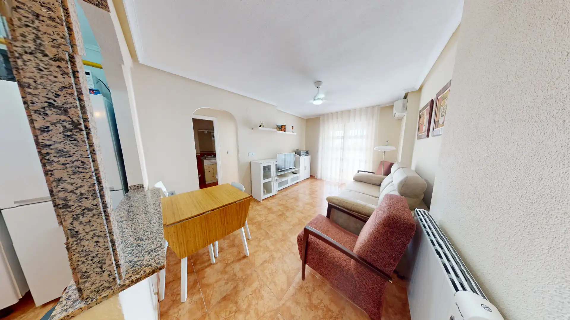 Living room of Flat for sale in Torrevieja  with Air Conditioner, Terrace and Furnished