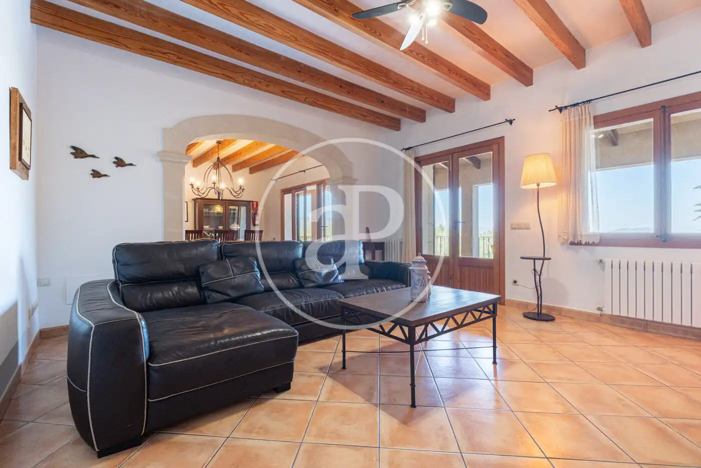 Sala de estar de Casa o chalet de alquiler en Santa Eugènia con Calefacción, Jardín privado y Terraza