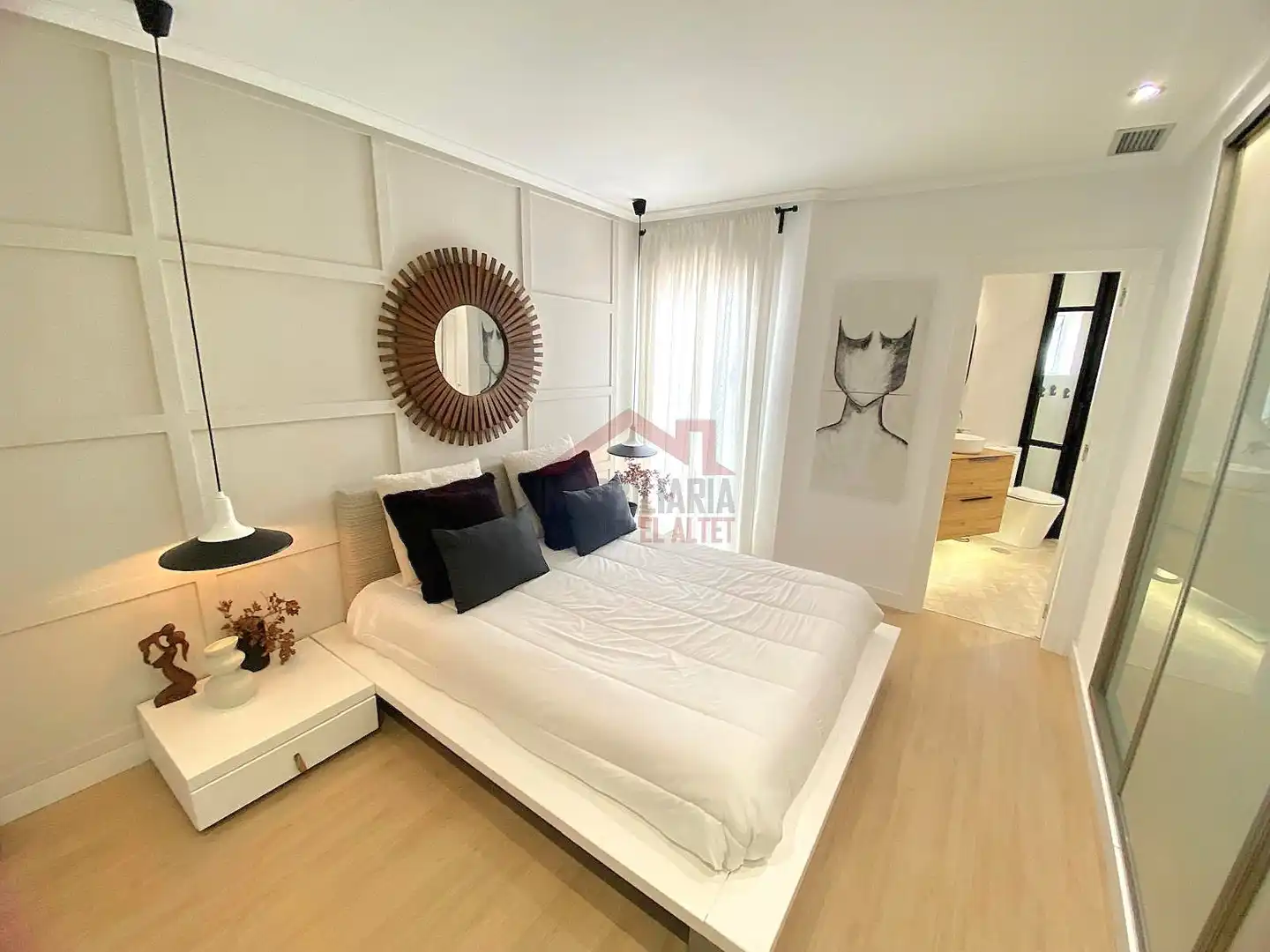 Schlafzimmer von Wohnung zum Verkauf in Elche / Elx mit Klimaanlage, Heizung und Ofen