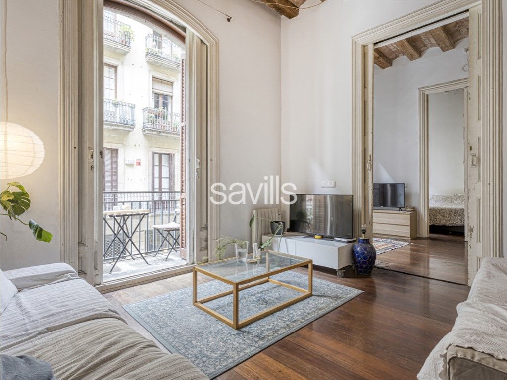 Living room of Apartment for sale in  Barcelona Capital  with Balcony