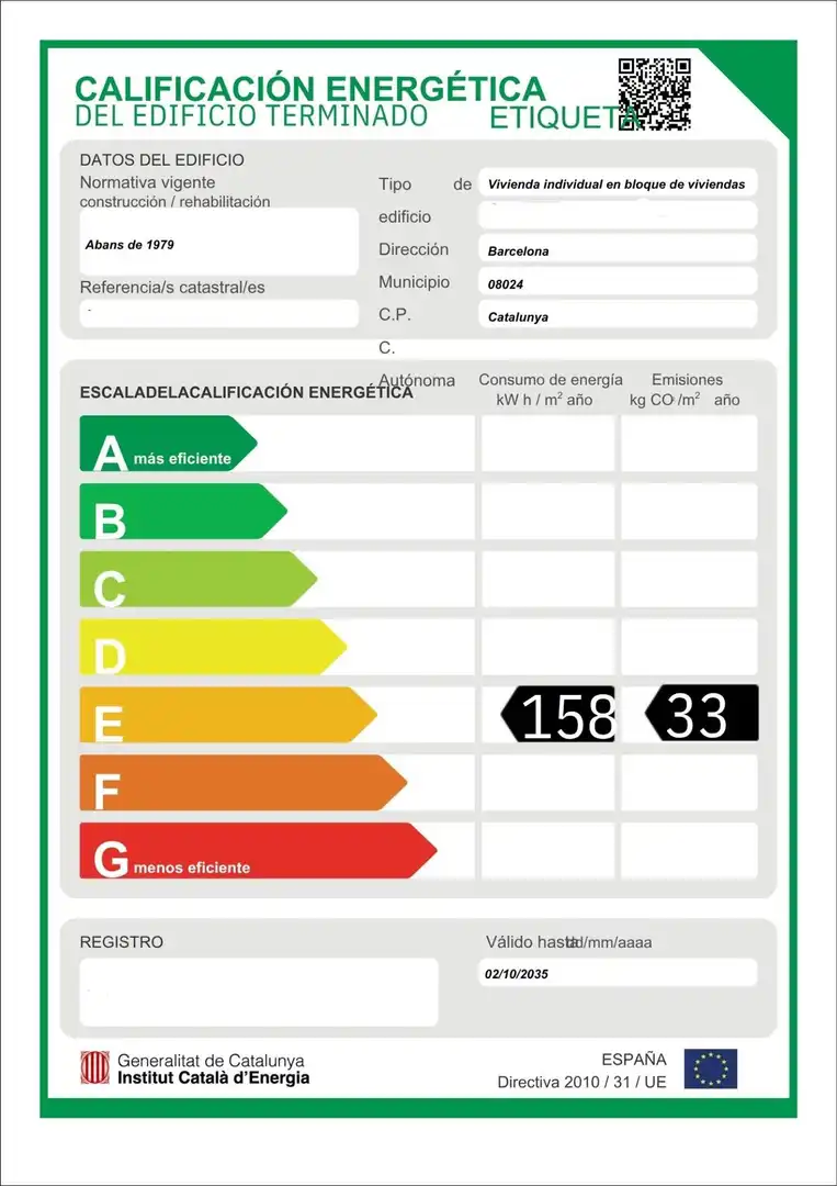 Außenansicht von Wohnungen zum Verkauf in Barcelona mit Klimaanlage, Heizung und Balkon