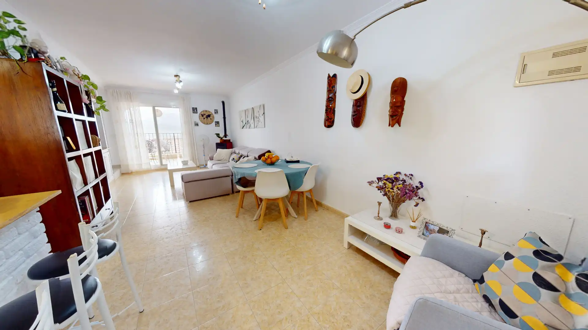 Sala de estar de Casa o chalet en venta en Busot con Jardín privado, Terraza y Amueblado