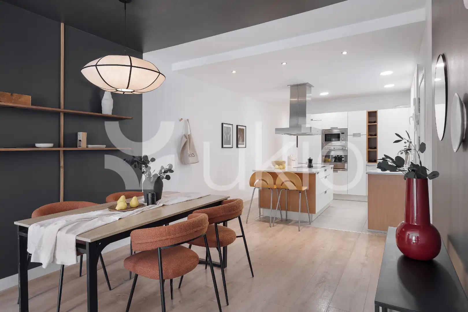 Cocina de Apartamento de alquiler en Madrid con Aire acondicionado, Calefacción y Amueblado