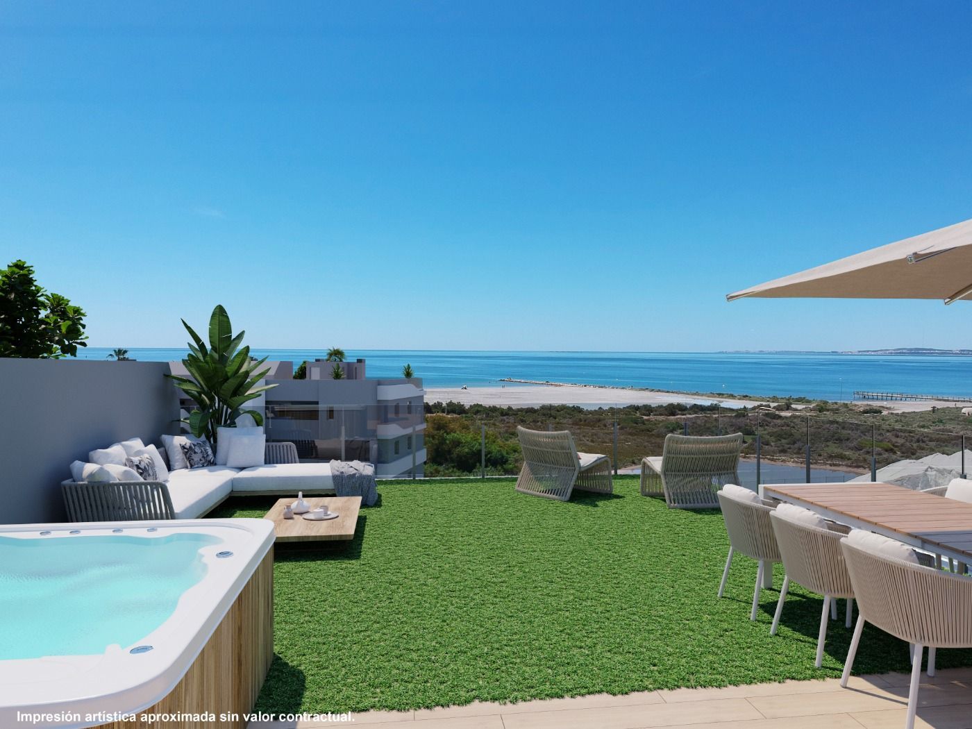 Terrace of Attic for sale in Santa Pola  with Heating, Terrace and Jacuzzi