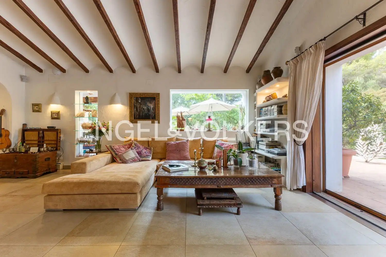 Sala de estar de Casa o chalet en venta en Jávea / Xàbia con Calefacción, Jardín privado y Terraza
