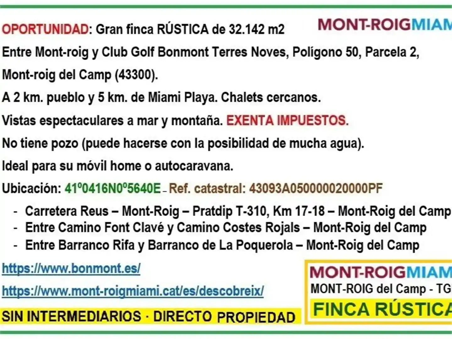 Exterior view of Land for sale in El Casalot