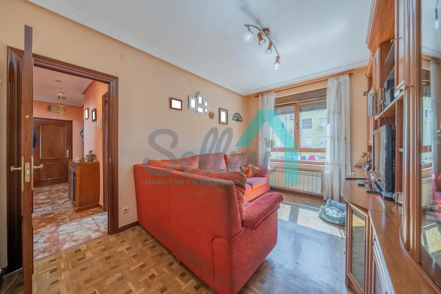 Sala de estar de Piso de alquiler en Mieres (Asturias) con Calefacción, Parquet y Trastero