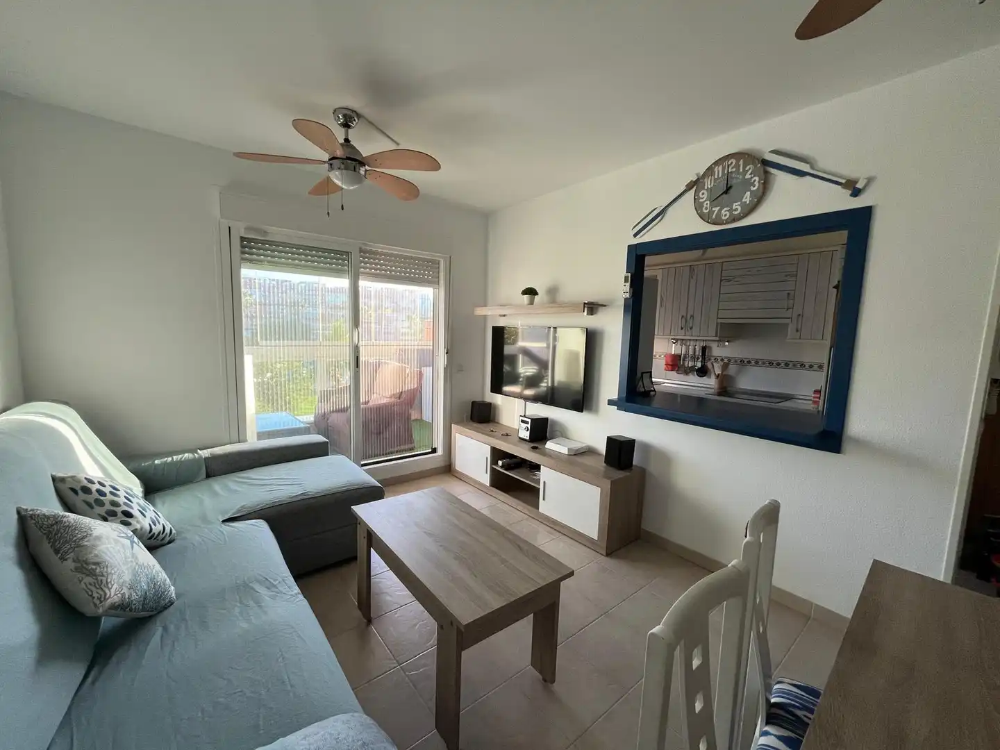 Wohnzimmer von Wohnung zur Miete in El Ejido mit Klimaanlage, Heizung und Terrasse