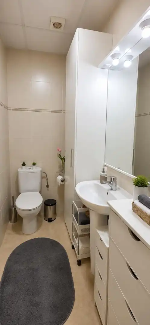 Bathroom of Flat for sale in Camarles  with Air Conditioner, Furnished and Balcony