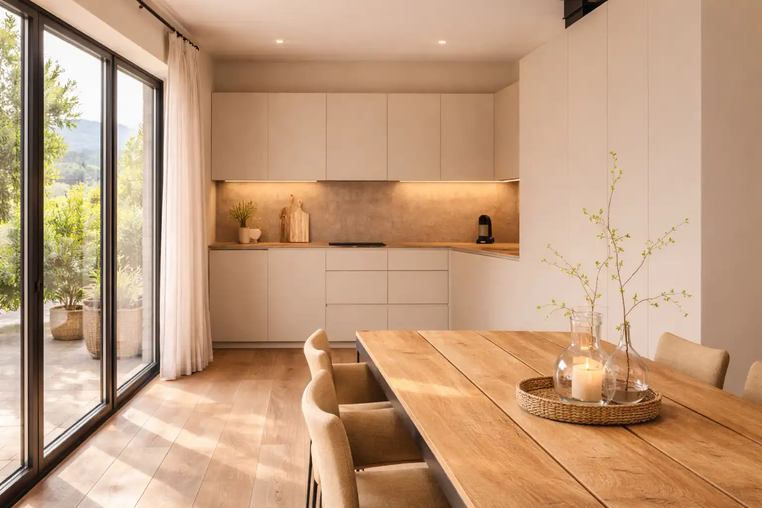 Cocina de Casa adosada en venta en Sainte - Léocadie con Aire acondicionado, Calefacción y Jardín privado