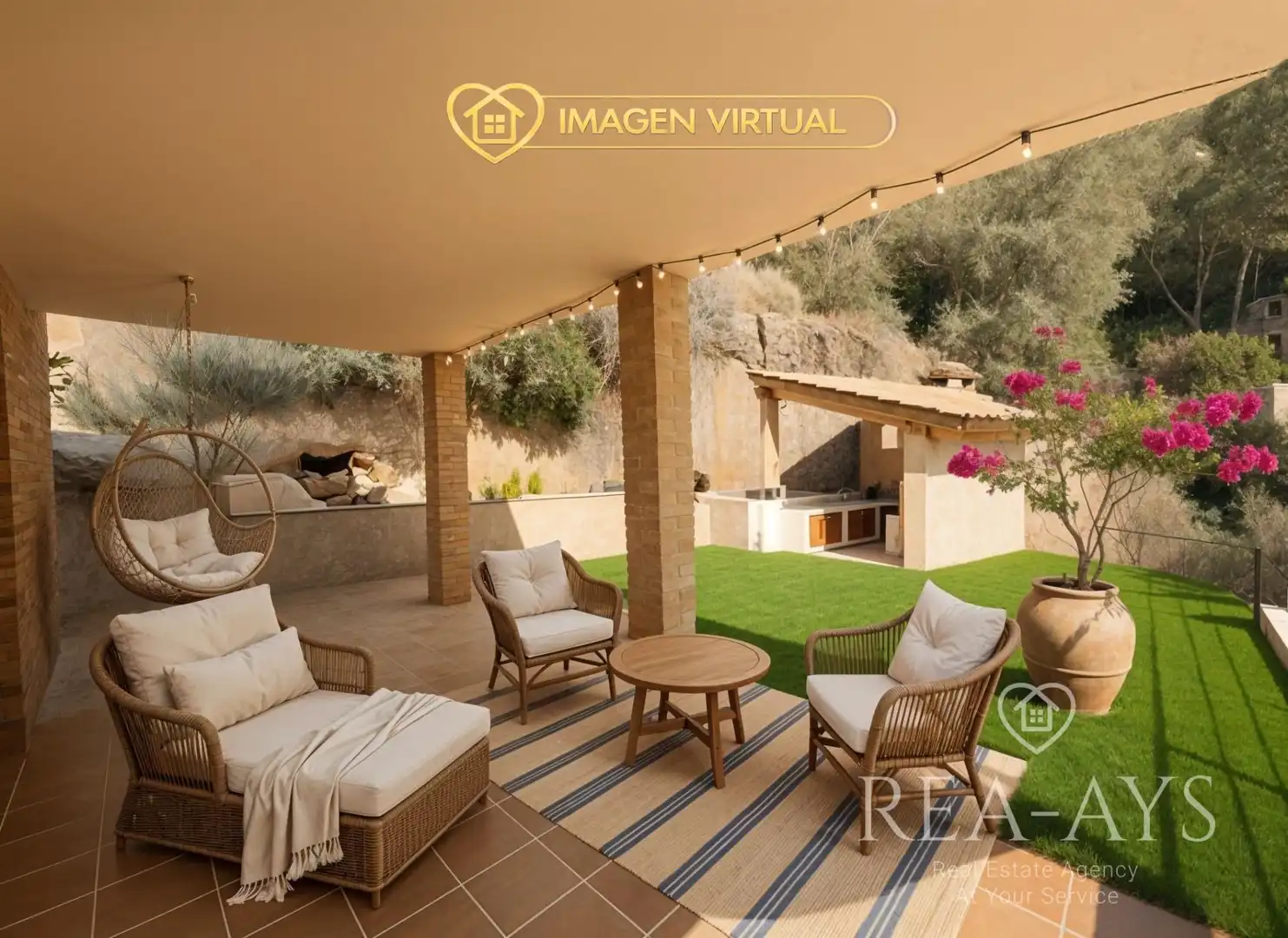 Terraza de Casa o chalet en venta en Vallirana con Aire acondicionado, Calefacción y Jardín privado