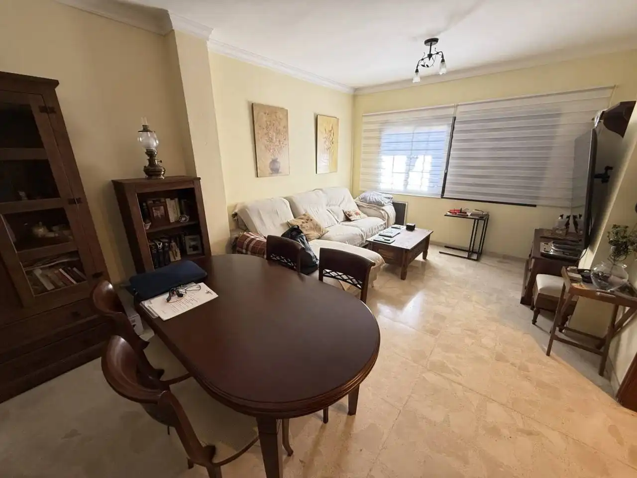 Sala d'estar de Casa adosada en venda en San Cristóbal de la Laguna amb Jardí privat, Parquet i Terrassa