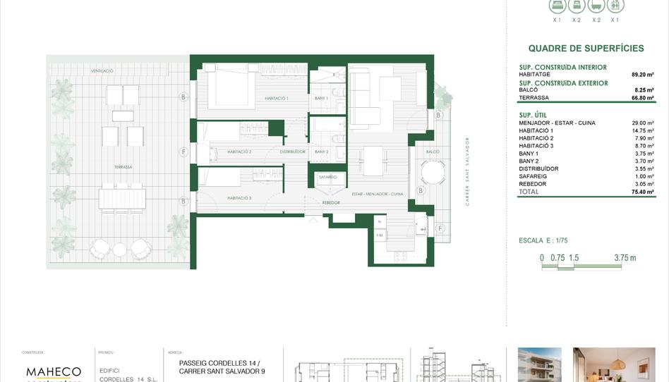 Photo 1 from new construction home in Flat for sale in Passeig de Cordelles, 14, Centre - Cordelles, Barcelona