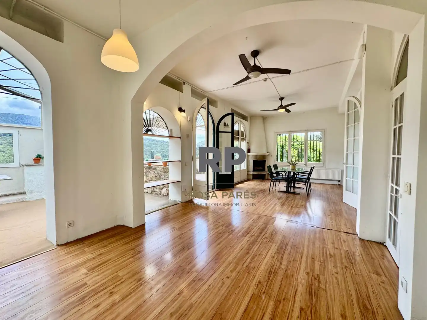 Living room of Houses for sale in Sant Martí de Centelles  with Heating, Private garden and Terrace