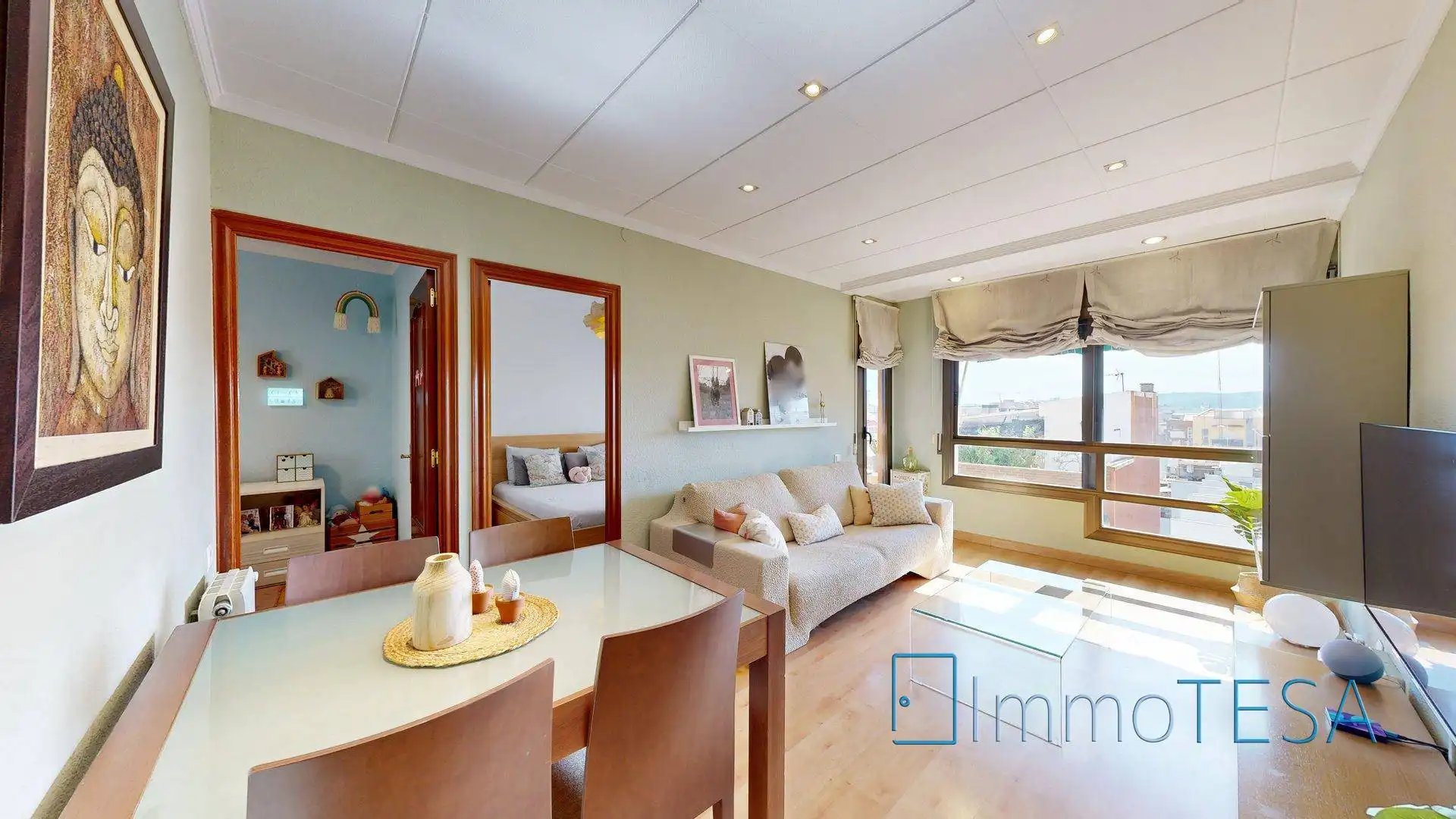 Living room of Flat for sale in Sabadell  with Air Conditioner, Heating and Parquet flooring