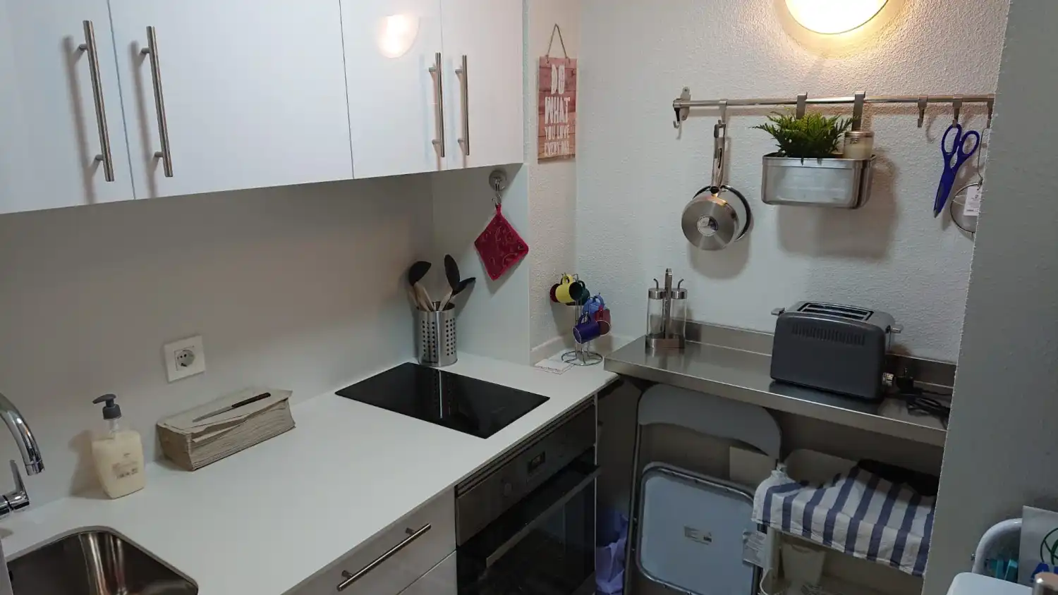 Cuina de Estudi de lloguer en Murcia amb Aire condicionat, Calefacció i Moblat
