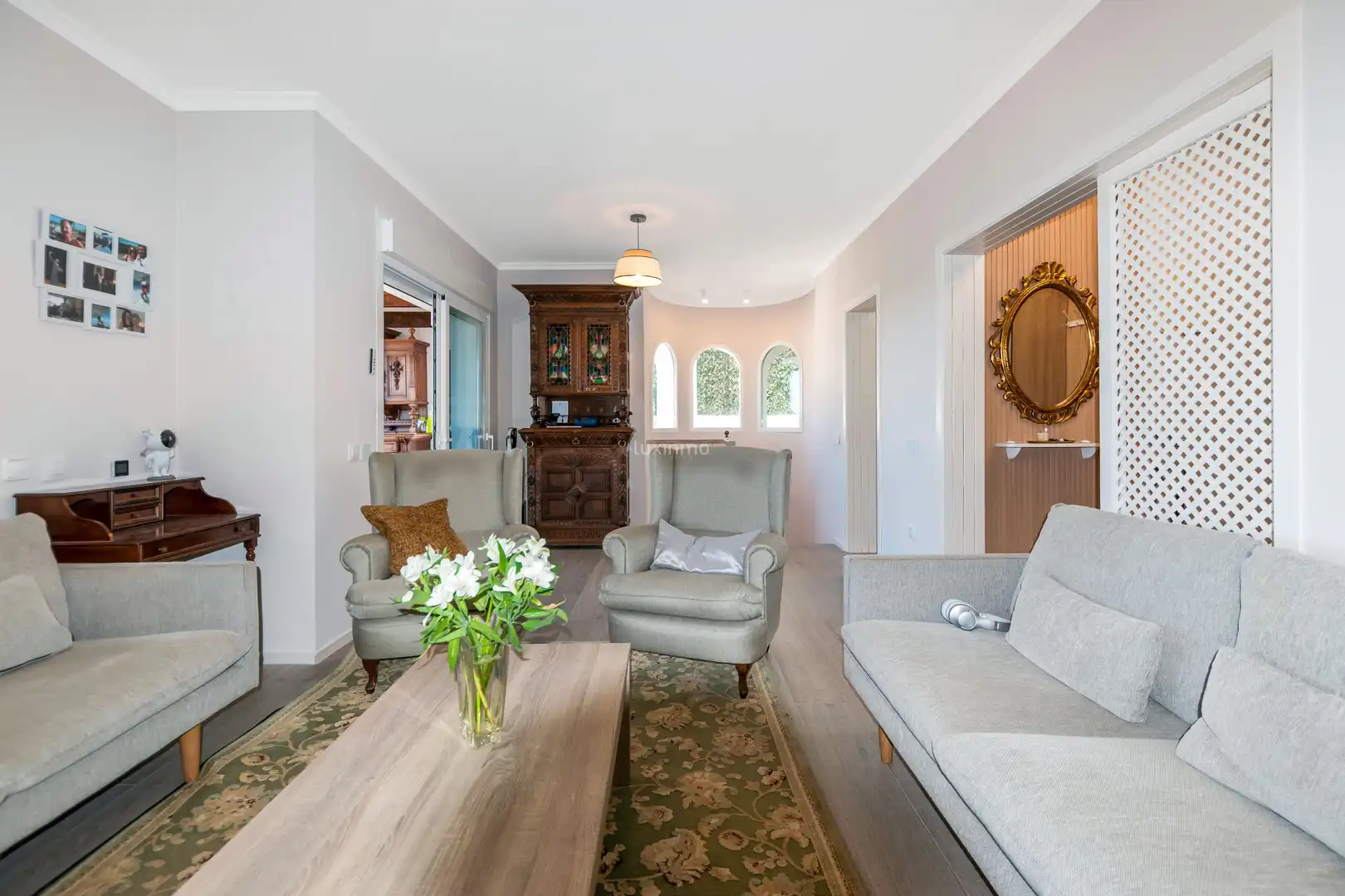 Sala d'estar de Casa adosada en venda en Altea amb Aire condicionat, Jardí privat i Terrassa
