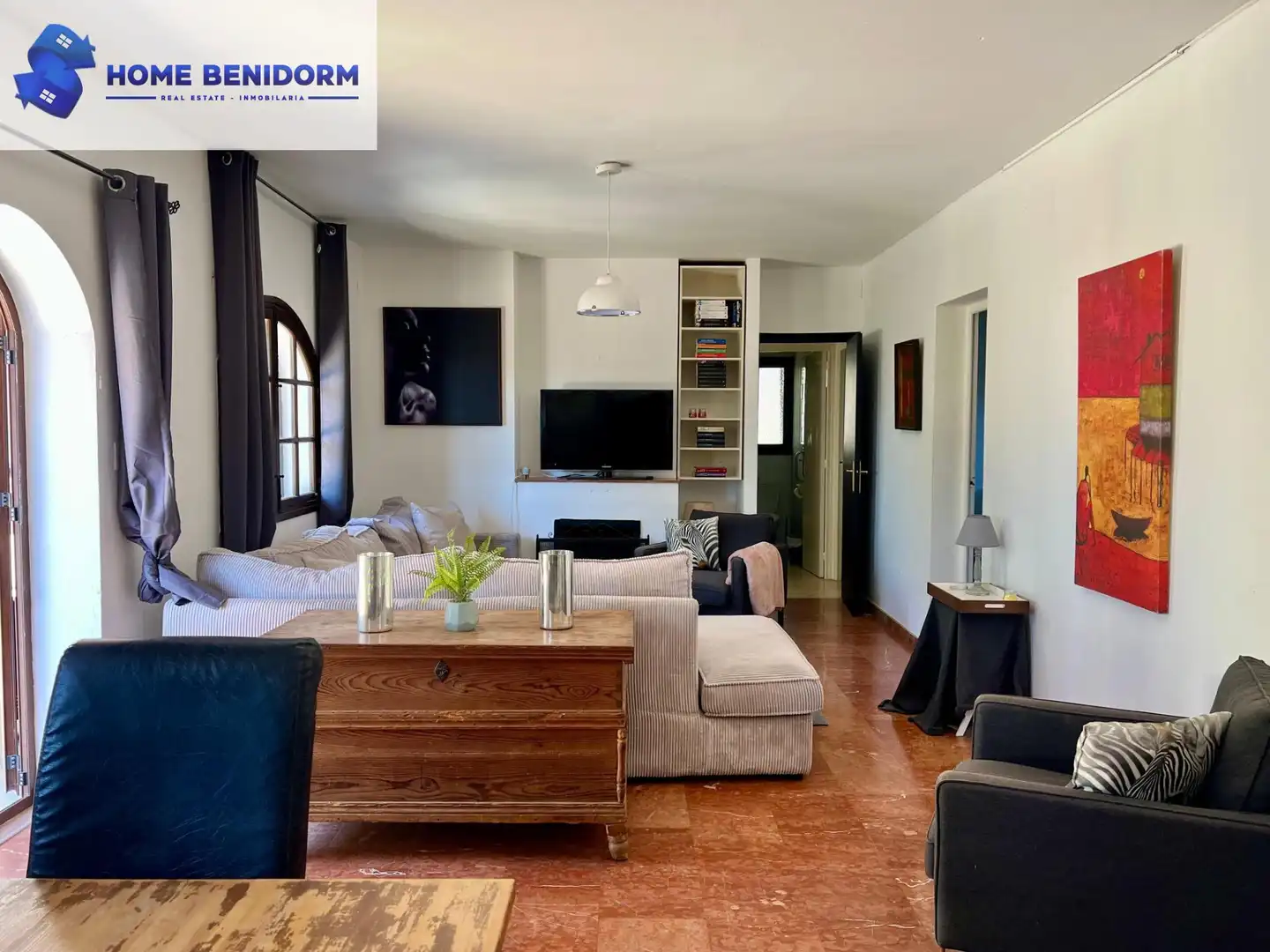 Sala de estar de Casa o chalet en venta en La Nucia con Aire acondicionado, Terraza y Amueblado