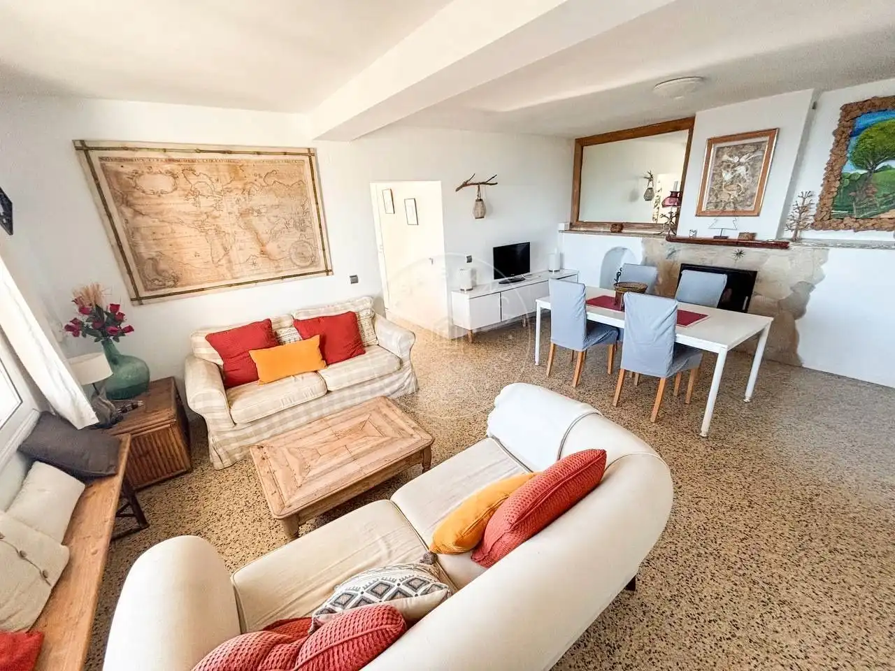 Wohnzimmer von Haus oder Chalet zum Verkauf in Lloret de Mar mit Heizung, Privatgarten und Abstellraum