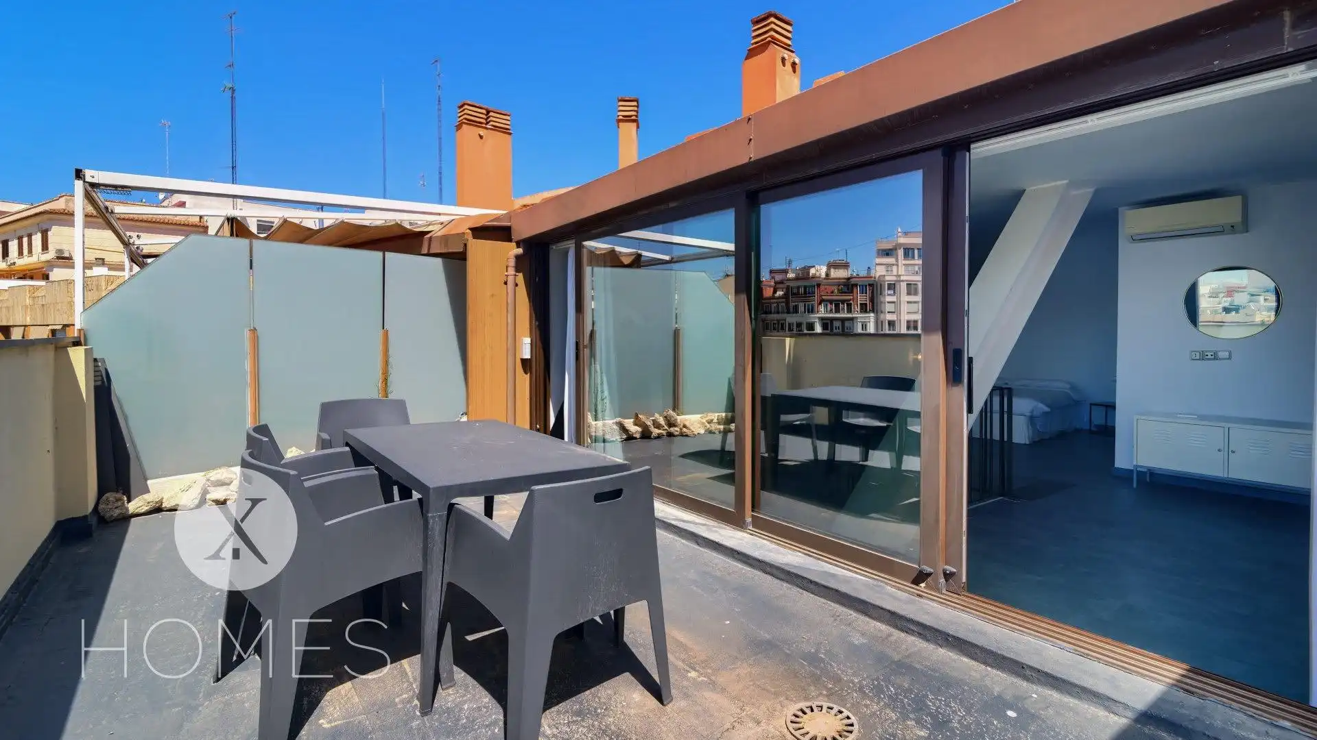 Terrasse von Maisonette zur Miete in Valencia mit Klimaanlage, Heizung und Möbliert