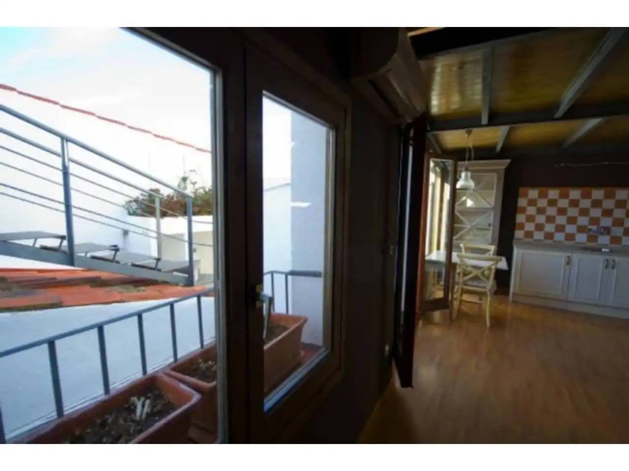 Terrasse von Dachboden zur Miete in San Rafael del Río mit Klimaanlage, Heizung und Parkett