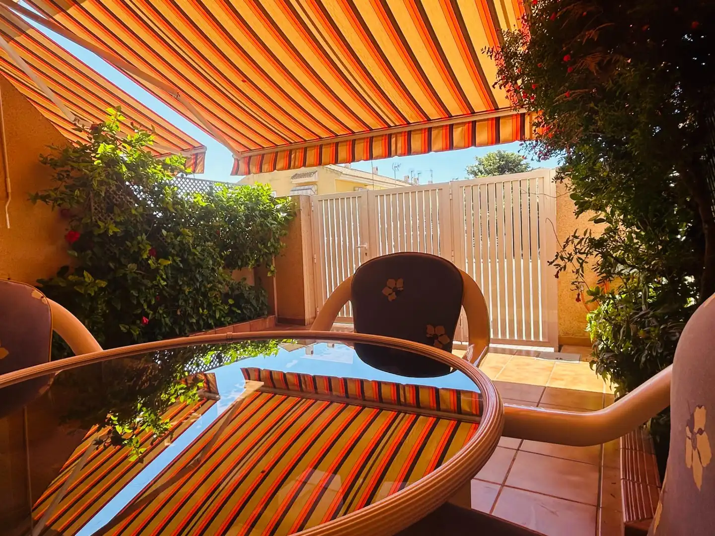 Terrasse von Einfamilien-Reihenhaus zum Verkauf in San Javier mit Klimaanlage, Terrasse und Möbliert