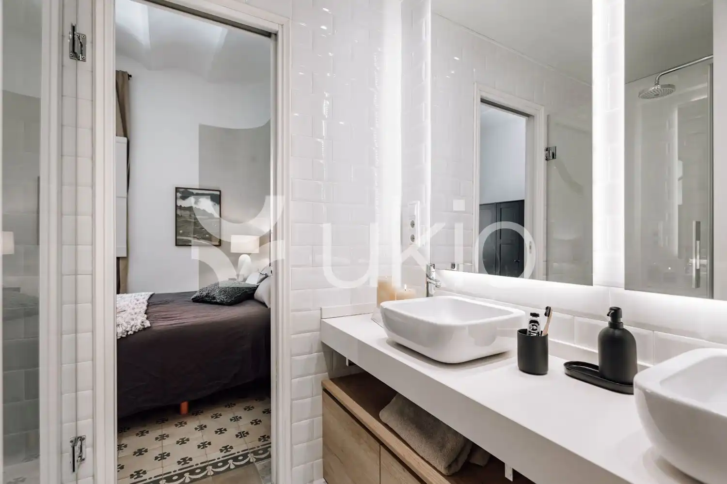 Baño de Apartamento de alquiler en Barcelona con Aire acondicionado, Amueblado y Horno