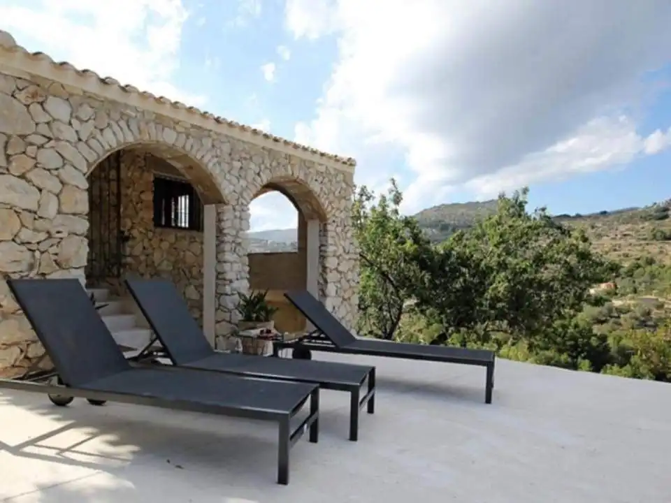 Terrace of Country homes for sale in Tàrbena