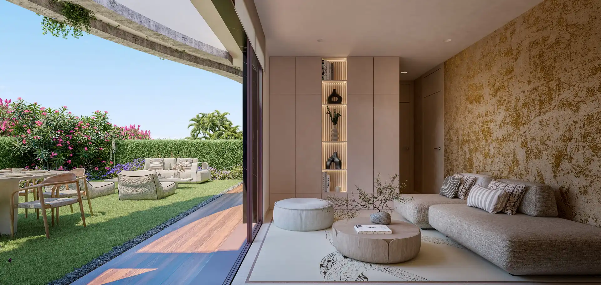 Living room of Ground floor for sale in Marbella  with Air Conditioner, Private garden and Terrace
