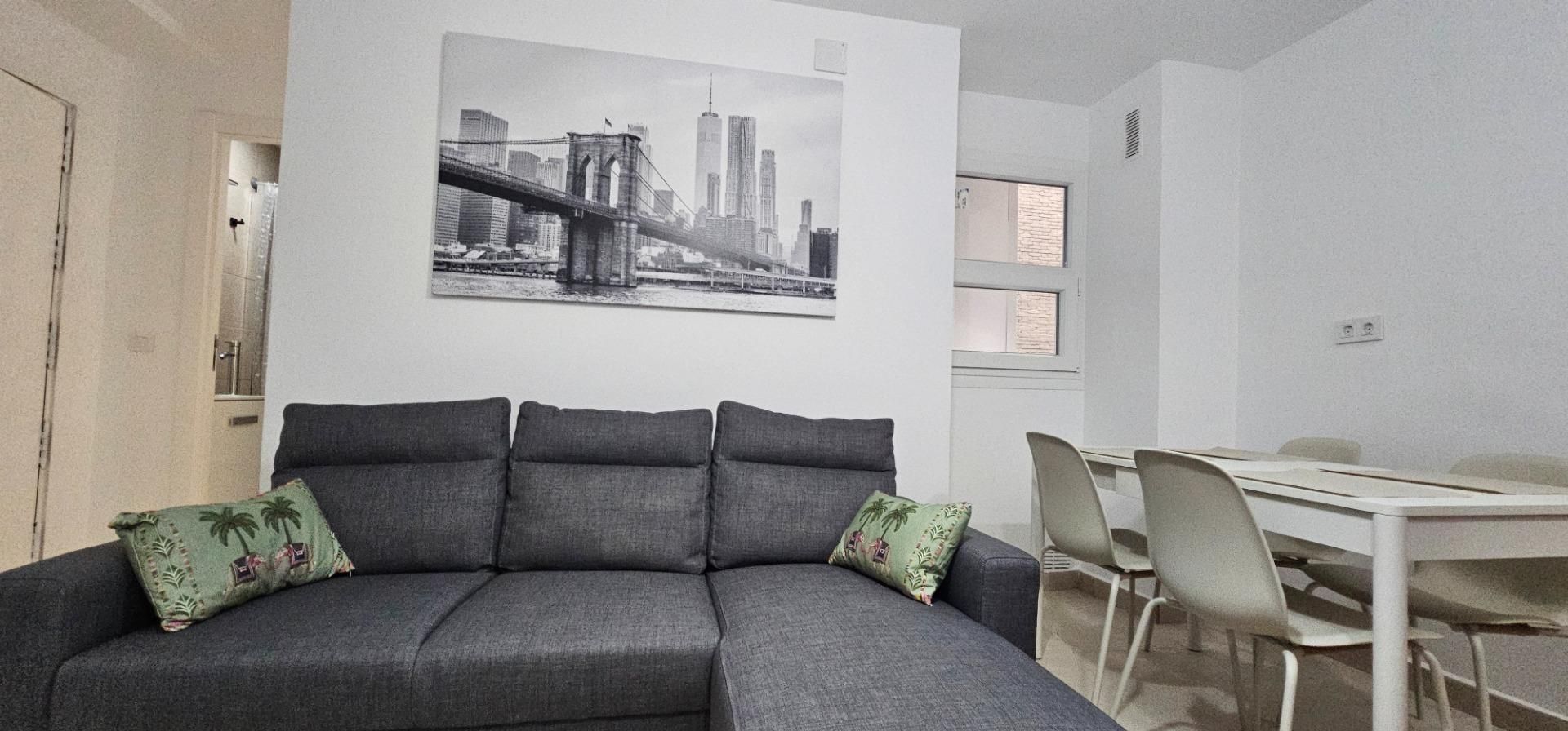 Living room of Apartment to rent in  Madrid Capital  with Air Conditioner and Heating