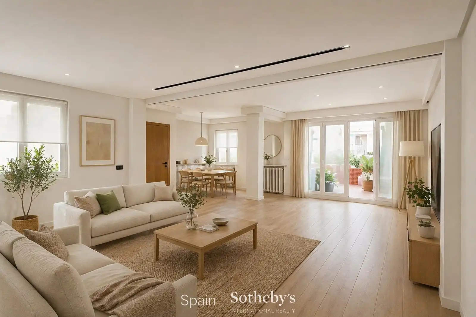 Sala de estar de Apartamento en venta en  Madrid Capital con Aire acondicionado, Calefacción y Terraza