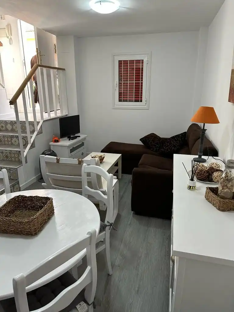 Sala d'estar de Casa adosada de lloguer en La Antilla amb Terrassa i Moblat