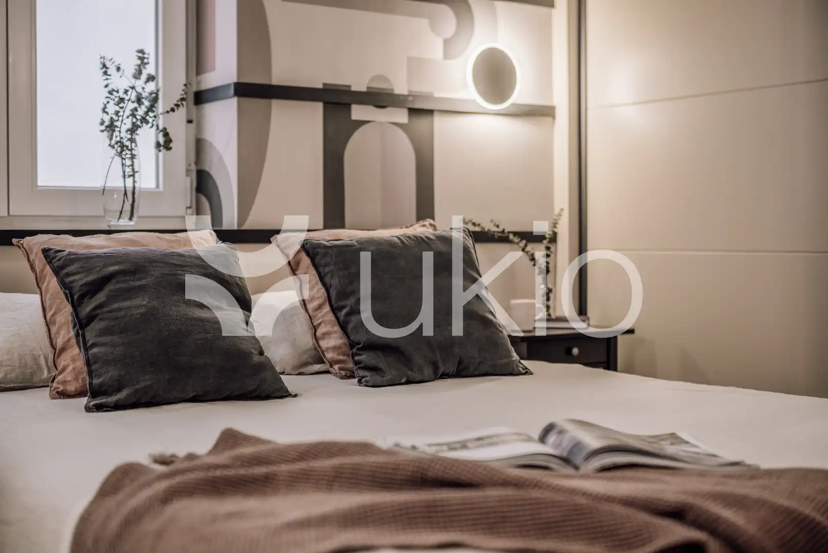 Schlafzimmer von Wohnungen zur Miete in Madrid mit Klimaanlage, Heizung und Terrasse