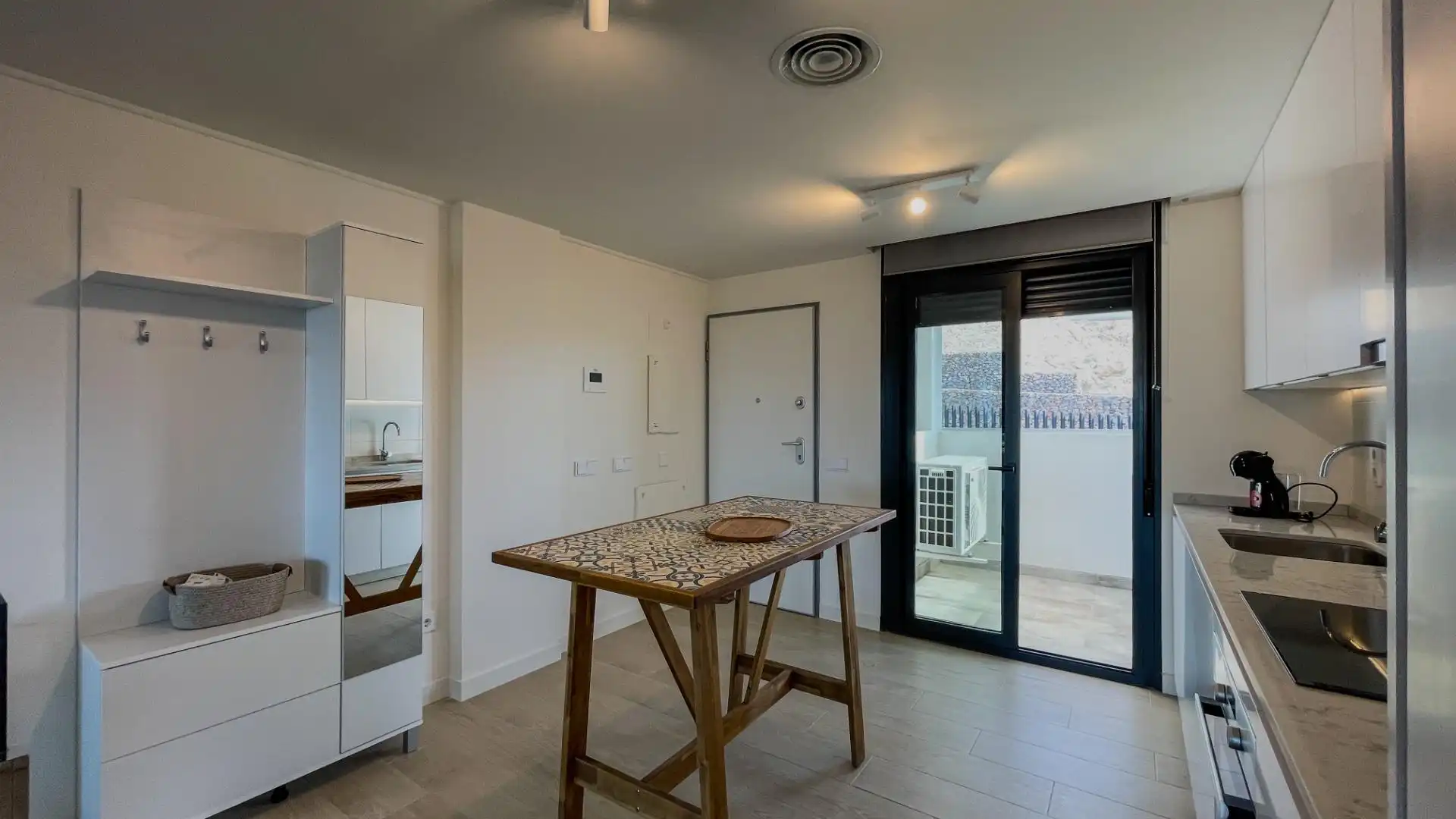 Küche von Dachboden zum Verkauf in Finestrat mit Klimaanlage, Terrasse und Möbliert