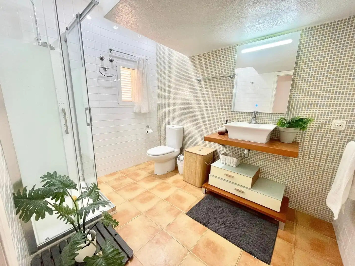 Badezimmer von Haus oder Chalet zur Miete in La Manga del Mar Menor mit Klimaanlage, Heizung und Terrasse