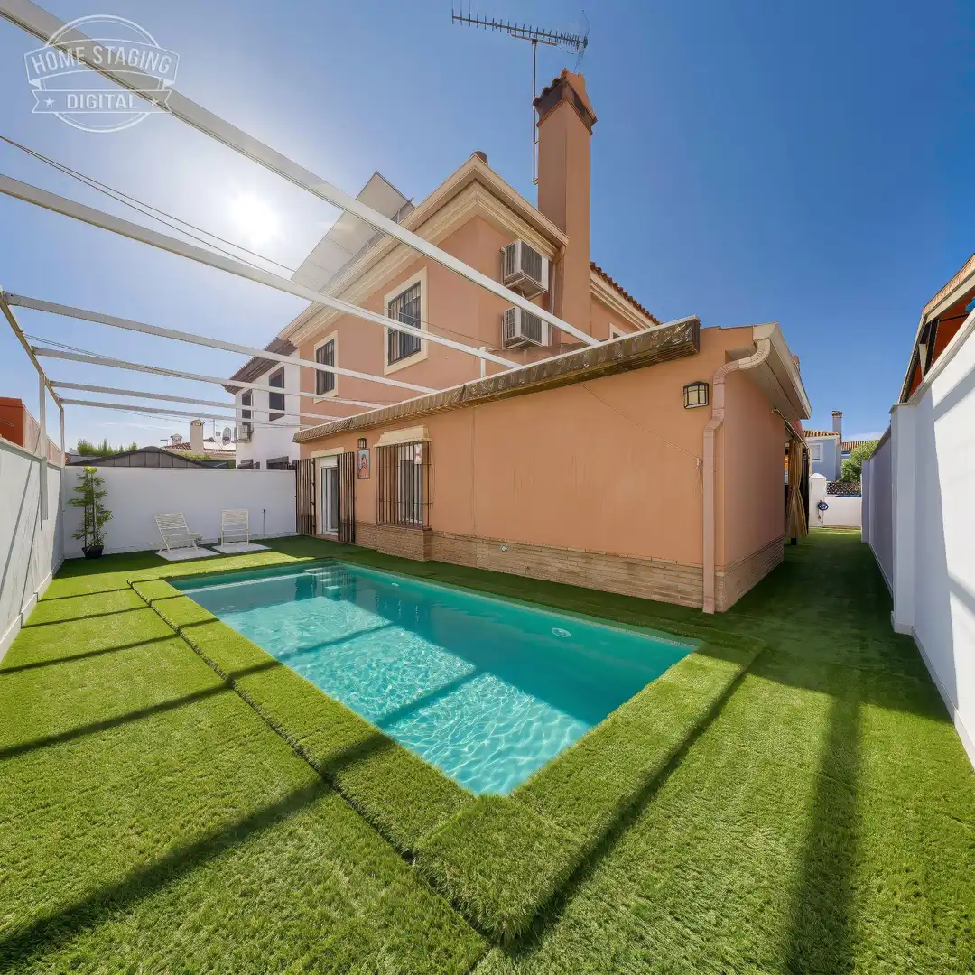 Piscina de Casa adosada en venda en Espartinas amb Aire condicionat, Calefacció i Jardí privat