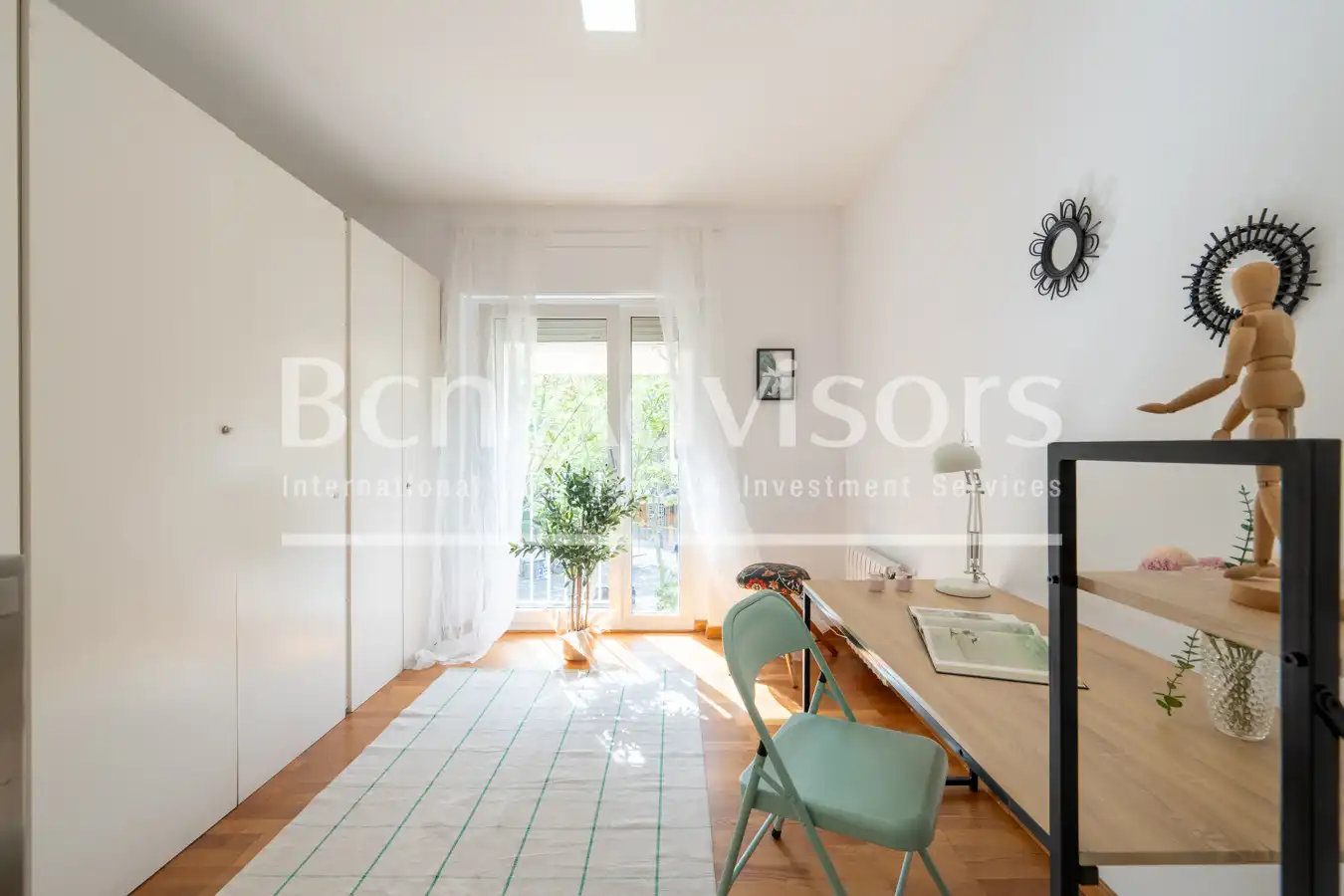 Schlafzimmer von Wohnung zum Verkauf in Barcelona mit Klimaanlage, Heizung und Parkett