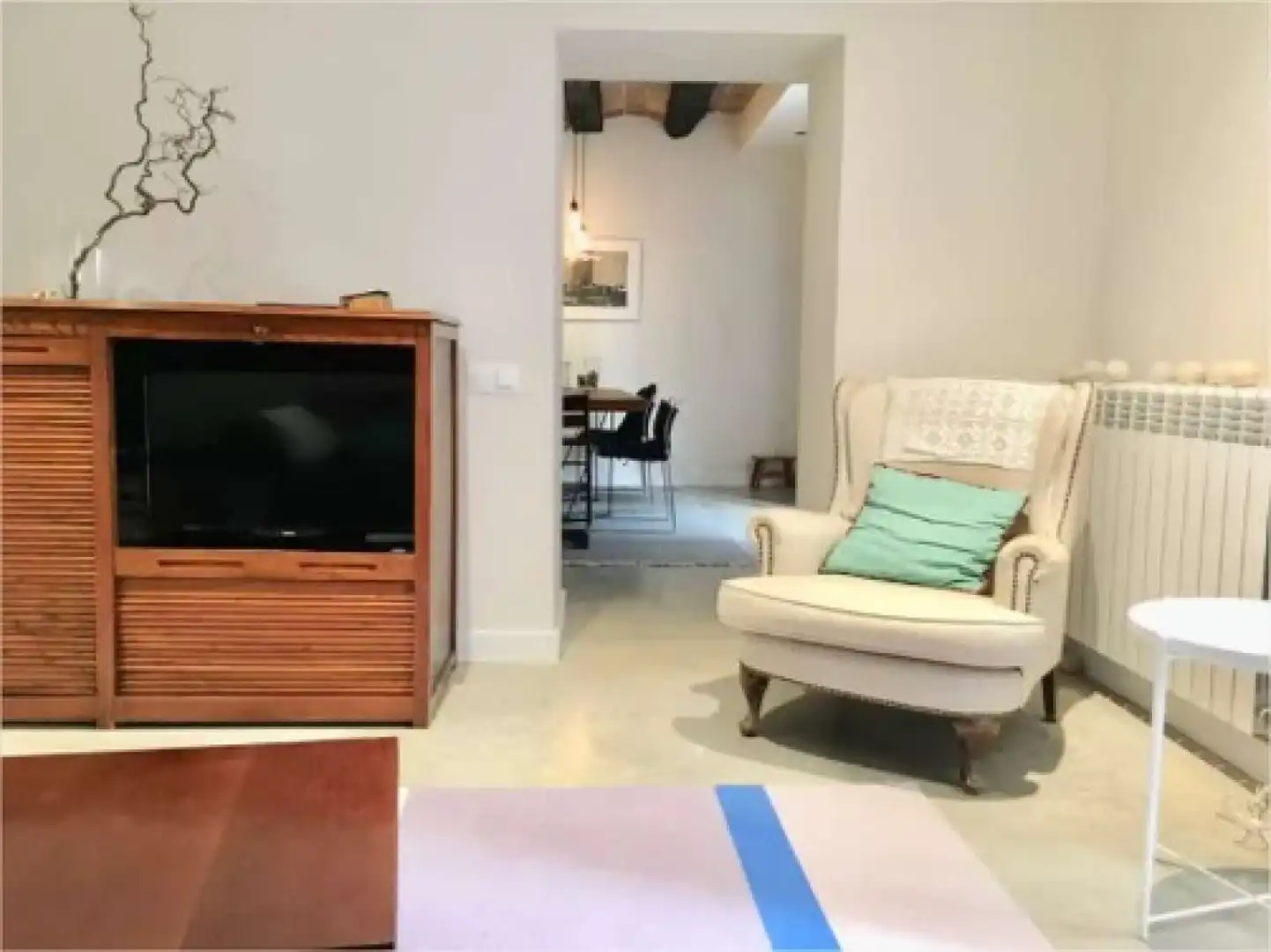 Sala d'estar de Apartament per a compartir en Sabadell amb Aire condicionat, Terrassa i Moblat