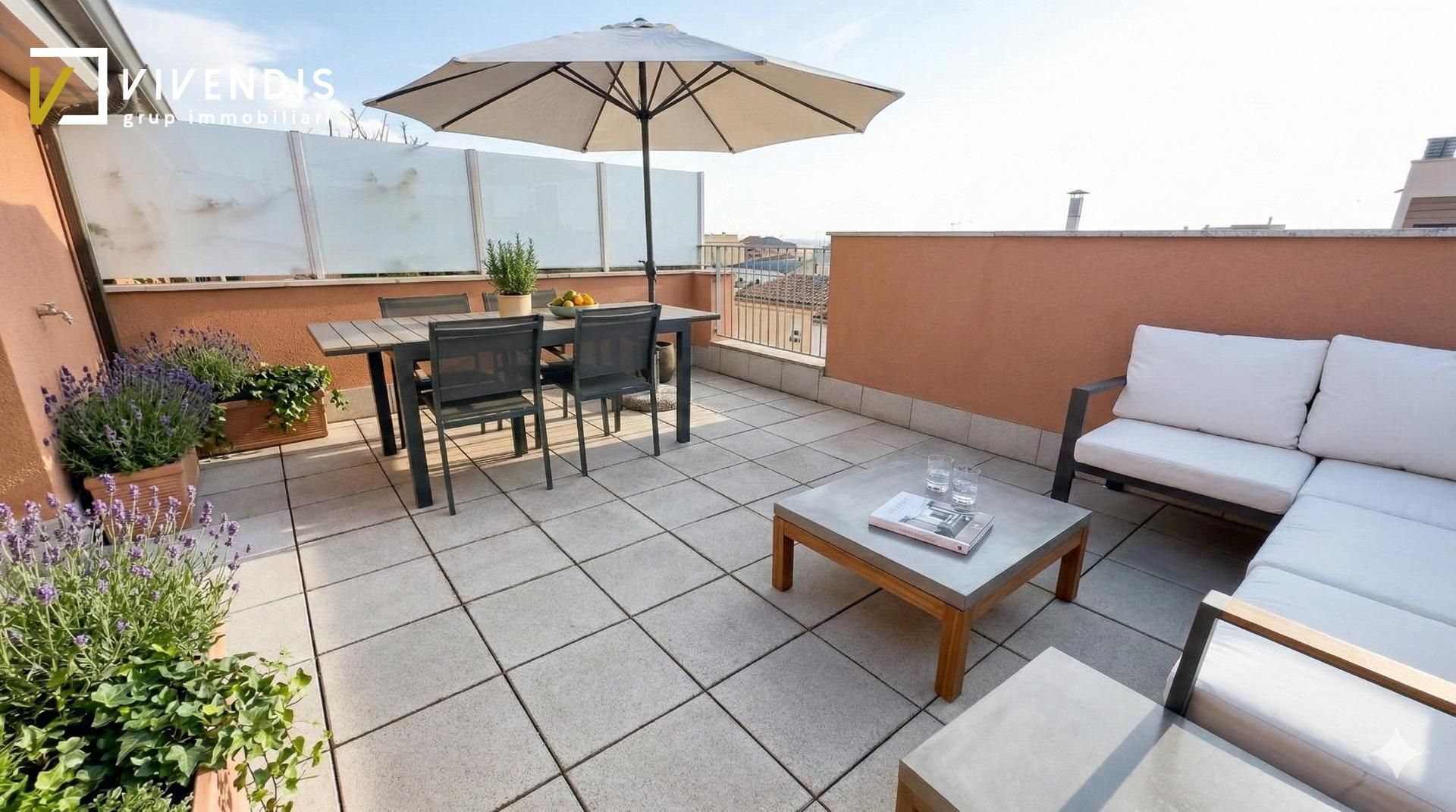 Terrace of Attic for rent in  Lleida Capital  with Air Conditioner, Terrace and Balcony