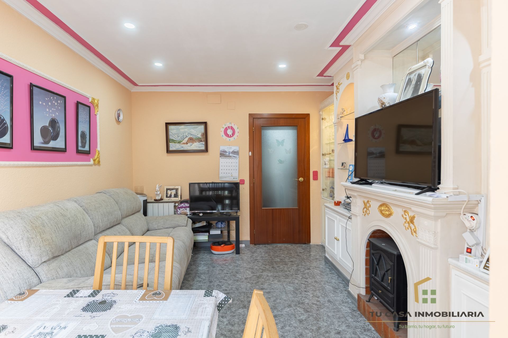 Wohnzimmer von Wohnung zum verkauf in Badalona mit Heizung