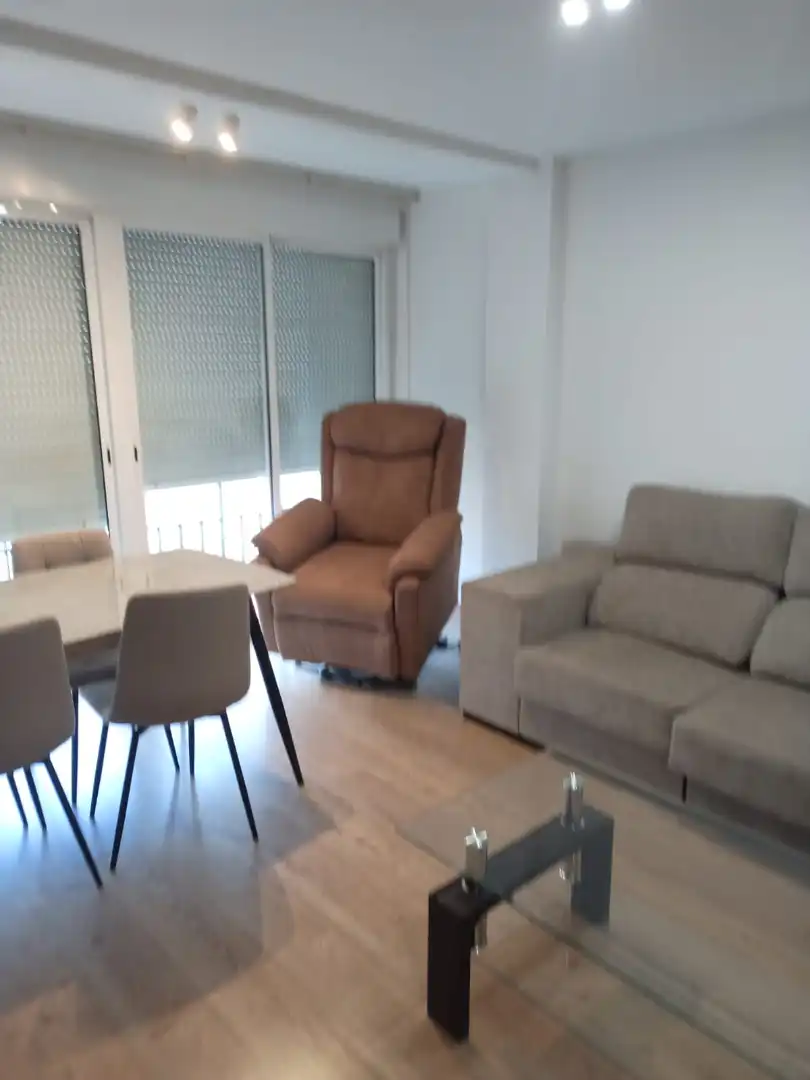 Sala d'estar de Pis de lloguer en Elche / Elx amb Aire condicionat, Parquet i Moblat
