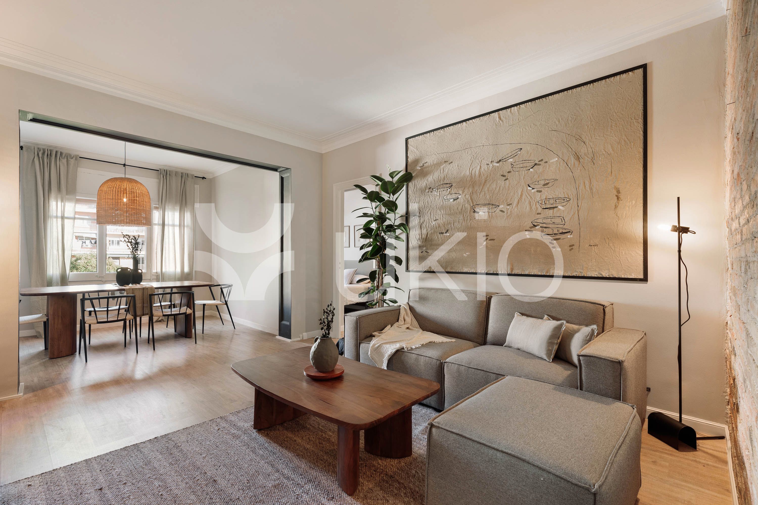 Living room of Apartment to rent in  Barcelona Capital  with Air Conditioner, Heating and Furnished