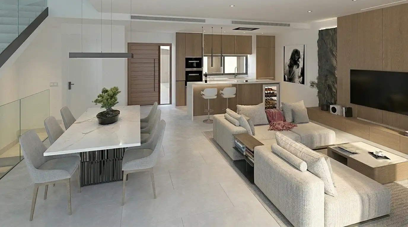 Sala de estar de Casa o chalet en venta en Nerja con Aire acondicionado, Calefacción y Jardín privado