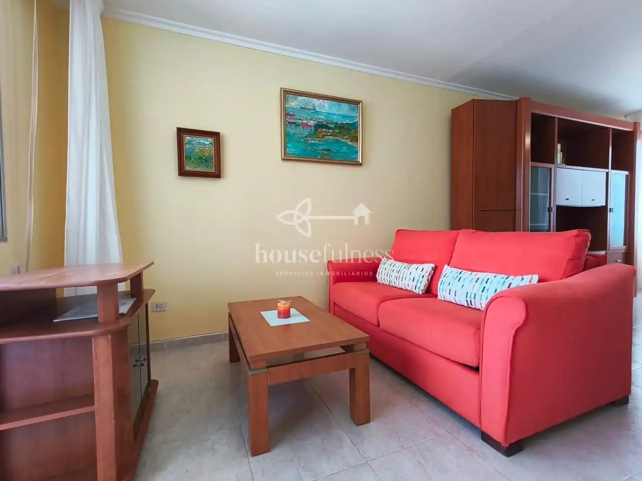 Living room of Flat for sale in Cabanas  with Heating, Terrace and Storage room