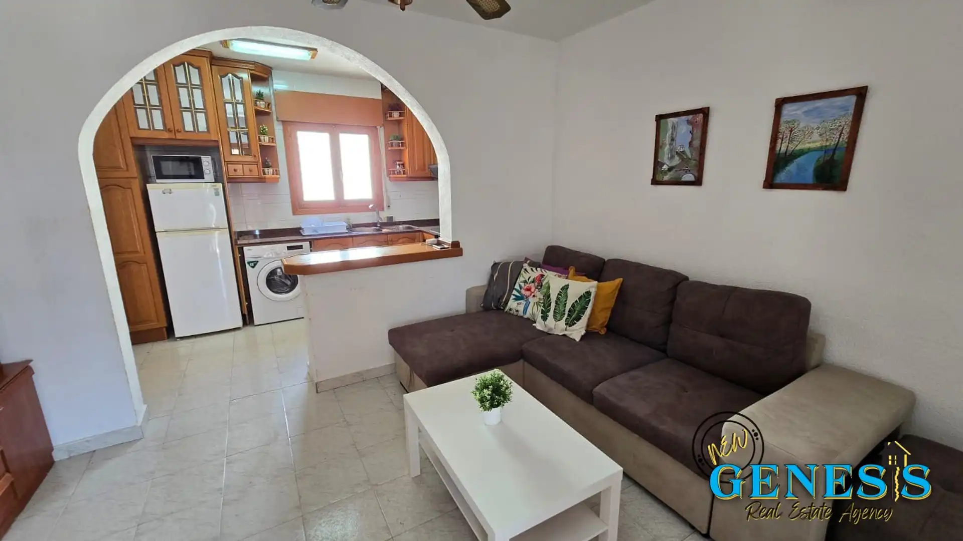 Sala d'estar de Àtic en venda en Torrevieja amb Aire condicionat, Terrassa i Moblat